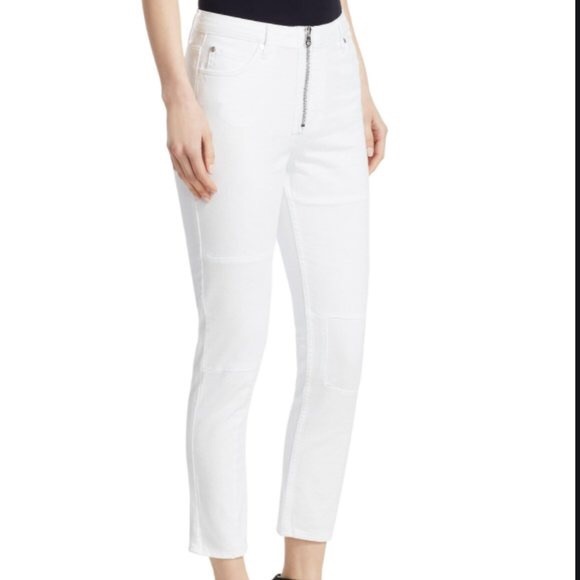 SANDRO NWT WHITE STRAIGHT LEG JEANS US SIZE 9/10 - Picture 2 of 4
